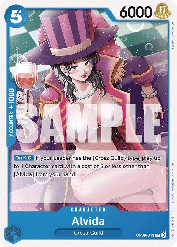 Carte Alvida OP09-043_r1 Uncommon — One Piece TCG ST-25 (Bandai)