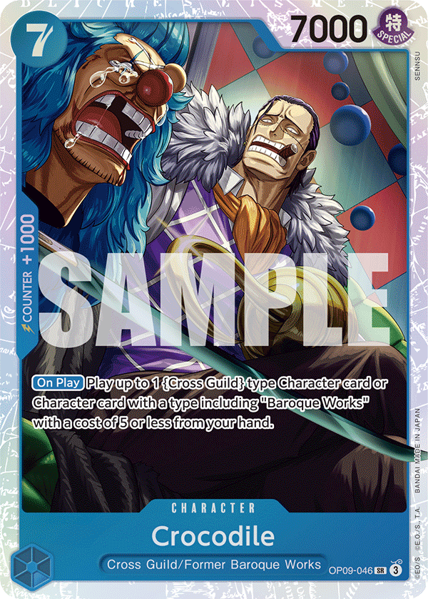 Carte Crocodile OP09-046 Super Rare — One Piece TCG OP-09 Emperors in the New World (Bandai)