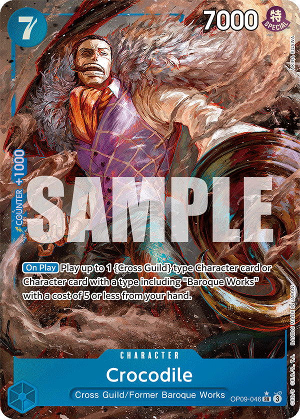 Carte Crocodile OP09-046_p1 Super Rare Alt Art — One Piece TCG OP-09 Emperors in the New World (Bandai)