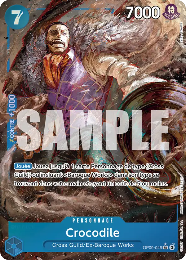 Carte Crocodile OP09-046_p1 Super Rare OP-09 — One Piece TCG (Bandai)