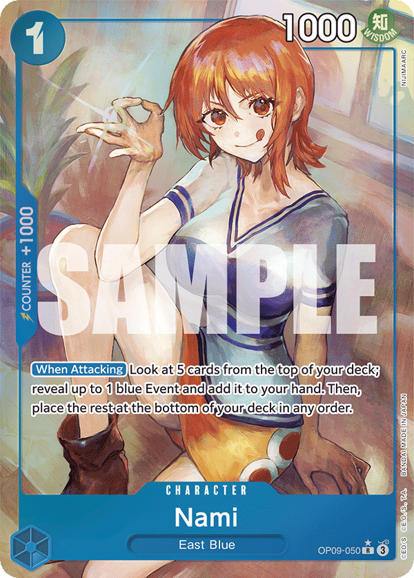 Carte Nami OP09-050_p1 Rare Alt Art — One Piece TCG OP-09 Emperors in the New World (Bandai)