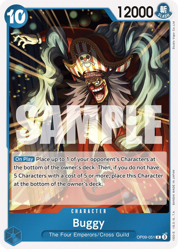 Carte Baggy OP09-051 Rare — One Piece TCG OP-09 Emperors in the New World (Bandai)