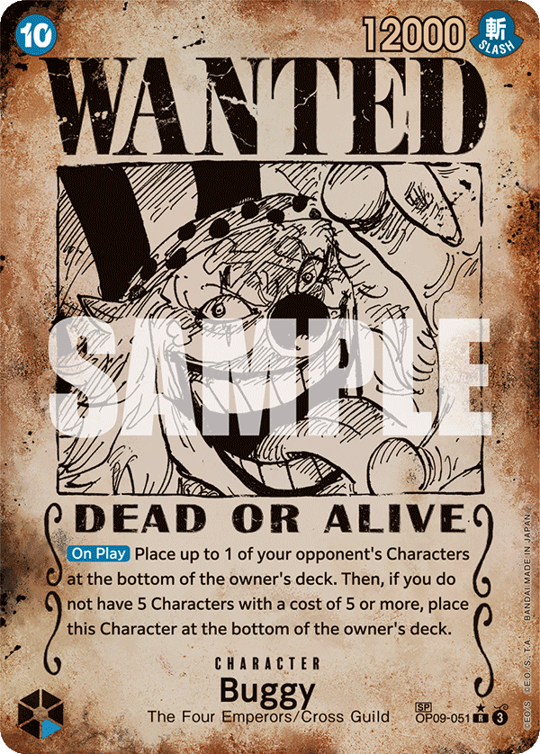 Carte Baggy OP09-051_p3 Special Alt Art — One Piece TCG OP-09 Emperors in the New World (Bandai)