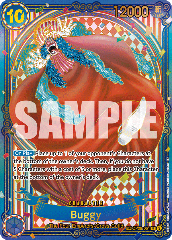 Carte Baggy OP09-051_p4 Special Alt Art — One Piece TCG OP14-EB04 The Azure Sea's Seven (Bandai)