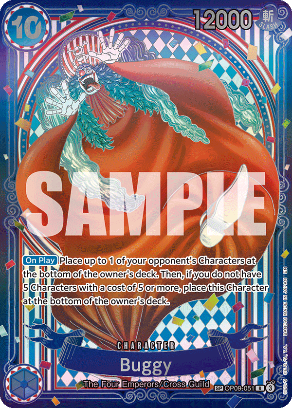 Carte Baggy OP09-051_p5 Special Alt Art — One Piece TCG OP14-EB04 The Azure Sea's Seven (Bandai)