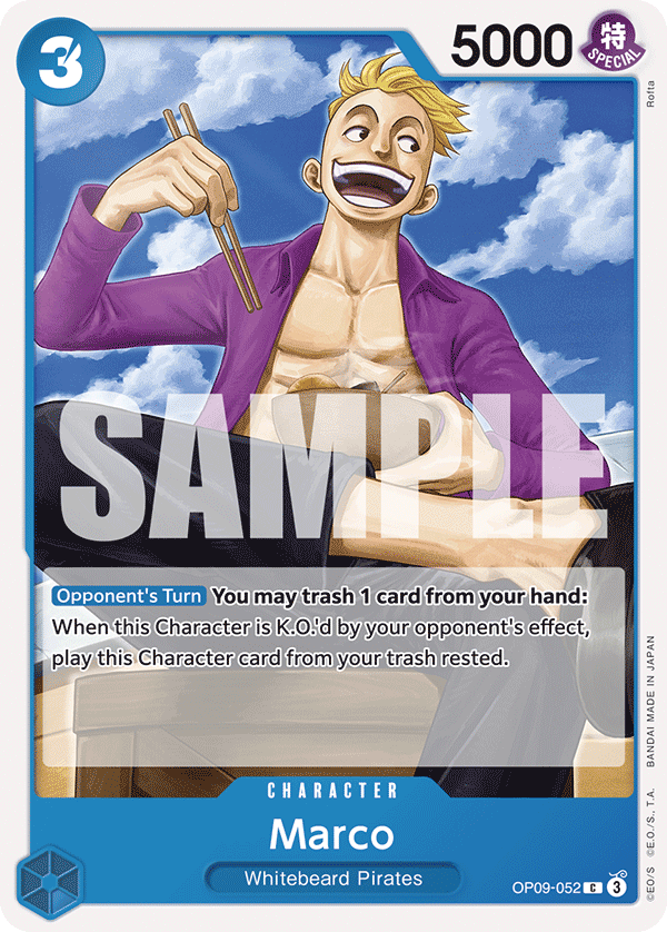 Carte Marco OP09-052 Common — One Piece TCG OP-09 Emperors in the New World (Bandai)
