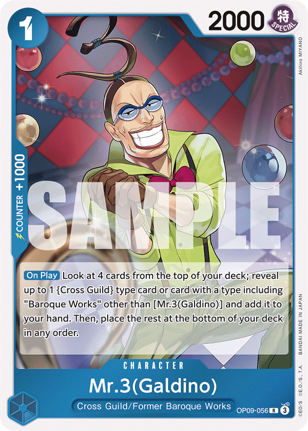 Carte Mr 3 (Galdino) OP09-056 Rare — One Piece TCG OP-09 Emperors in the New World (Bandai)