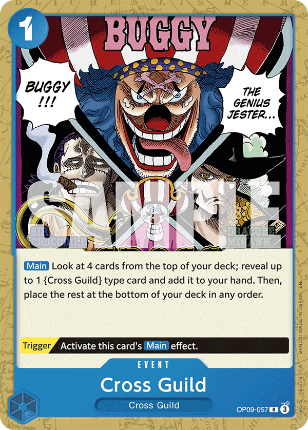 Carte Cross Guild OP09-057_r1 Rare Serial — One Piece TCG ST-25 Starter Deck: Blue Buggy (Bandai)