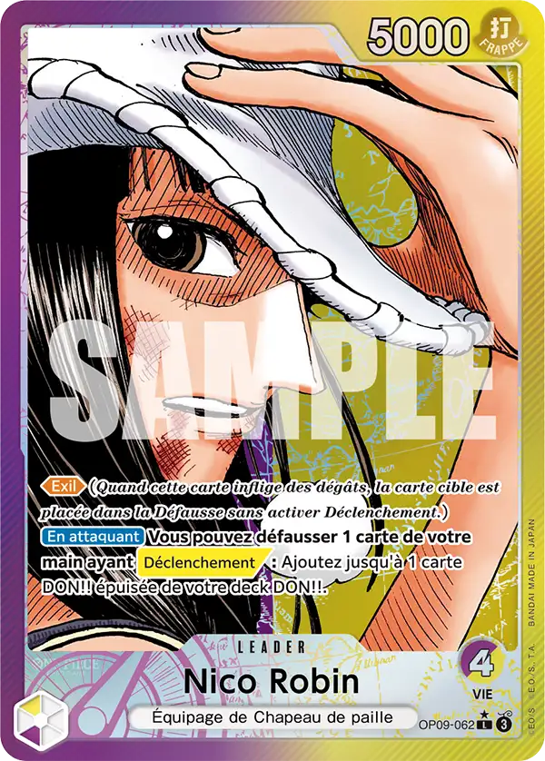 Carte Nico Robin OP09-062_p1 Leader OP-09 — One Piece TCG (Bandai)