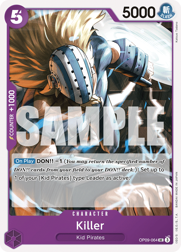 Carte Killer OP09-064 Uncommon — One Piece TCG OP-09 (Bandai)