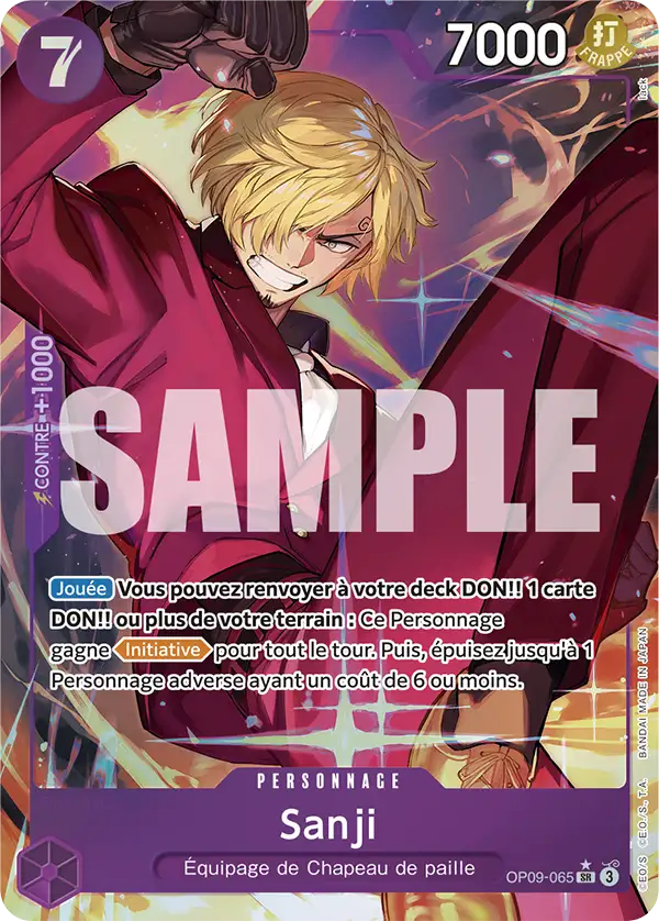 Carte Sanji OP09-065_p1 Super Rare OP-09 — One Piece TCG (Bandai)