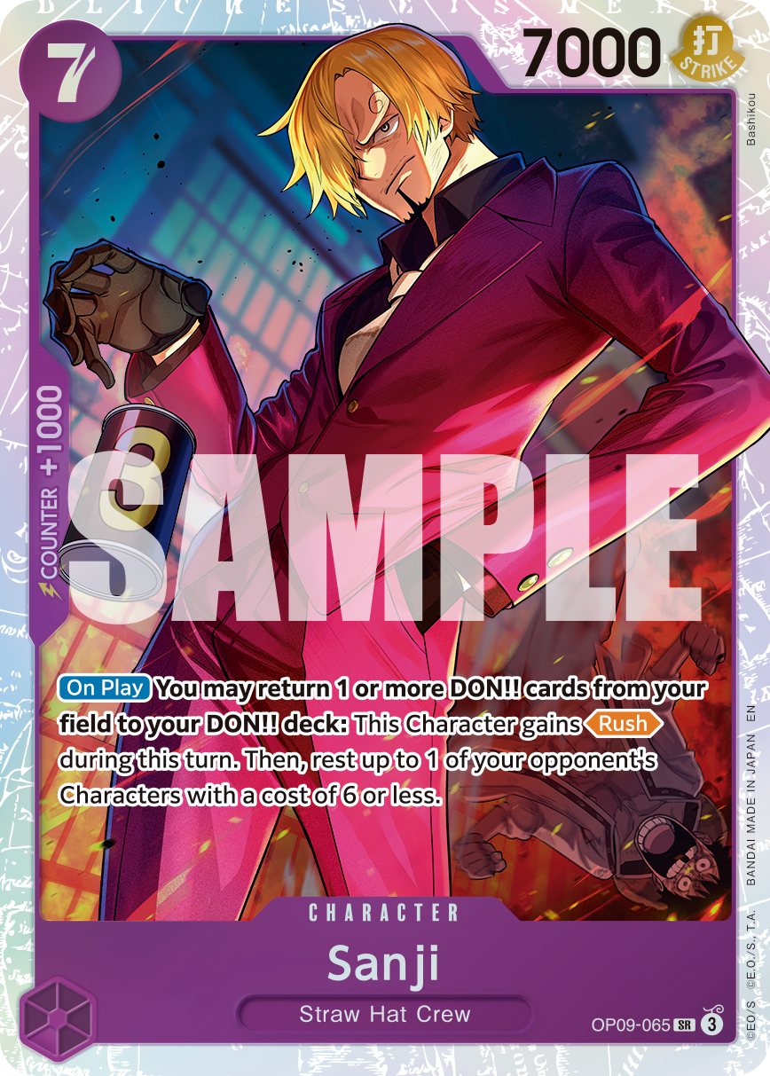Carte Sanji OP09-065_r1 Super Rare Serial — One Piece TCG PRB-02 The Best Vol. 2 (Bandai)