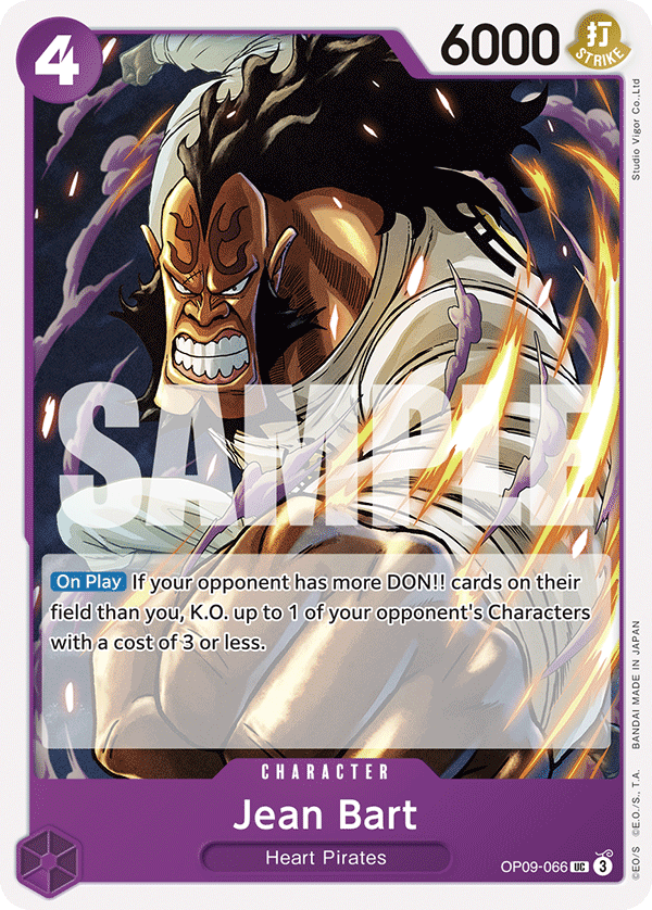 Carte Jean Bart OP09-066 Uncommon — One Piece TCG OP-09 Emperors in the New World (Bandai)