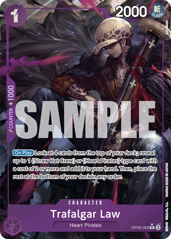 Carte Trafalgar Law OP09-069_p1 Rare OP-09 — One Piece TCG (Bandai)
