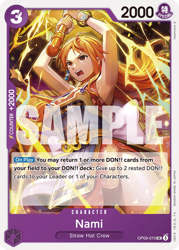 Carte Nami OP09-070 Uncommon — One Piece TCG OP-09 Emperors in the New World (Bandai)