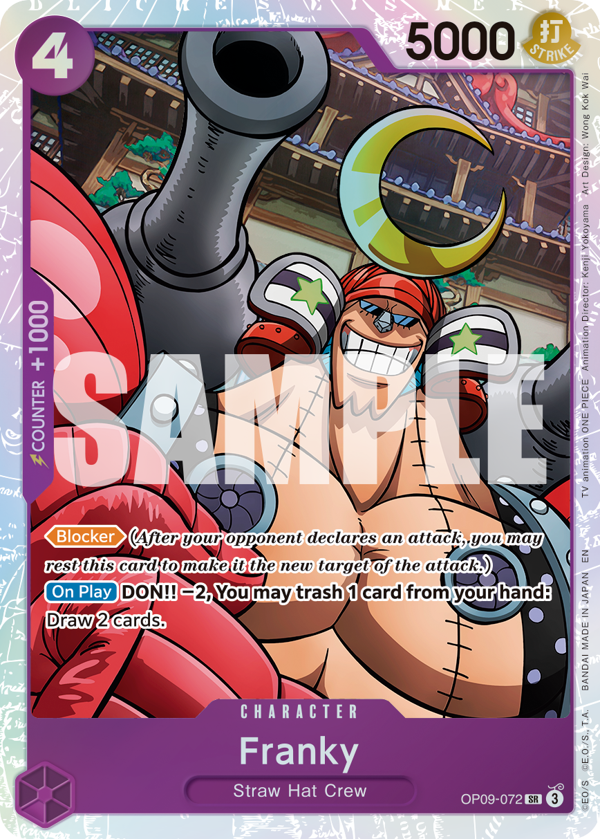 Carte Franky OP09-072_r1 Super Rare Serial — One Piece TCG PRB-02 The Best Vol. 2 (Bandai)