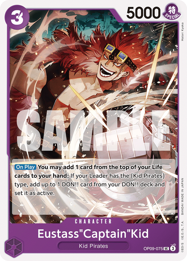 Carte Eustass "Captain" Kidd OP09-075 Uncommon — One Piece TCG OP-09 Emperors in the New World (Bandai)