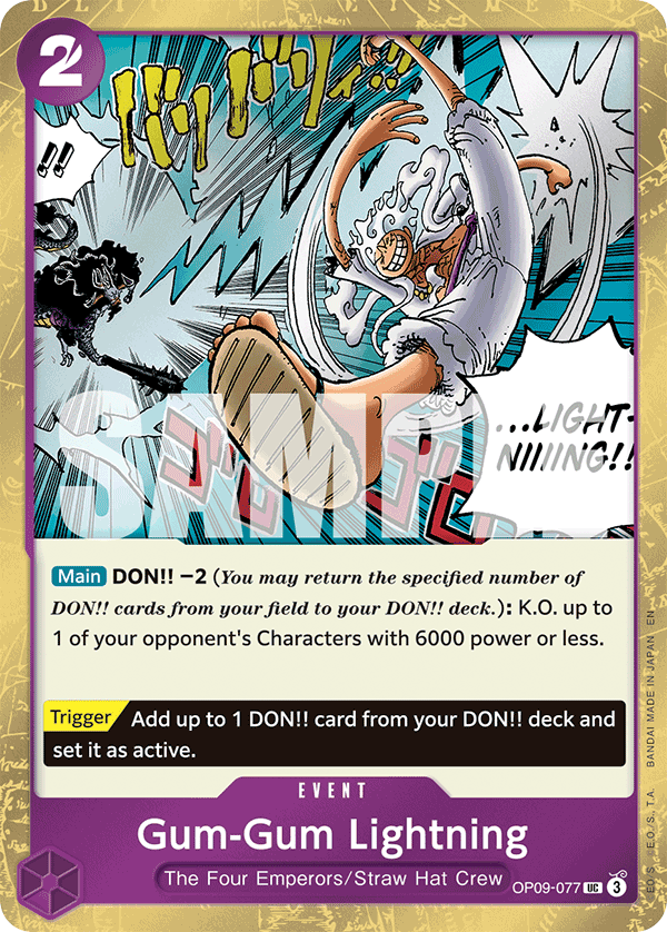 Gum Gum Foudre OP09-077_p1 (Uncommon) — V.2 Alt Art