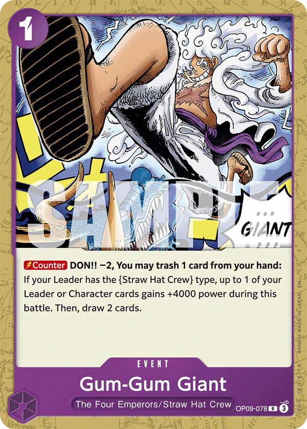 Gum Gum Gigant OP09-078_p1 (Rare) — V.2 Alt Art