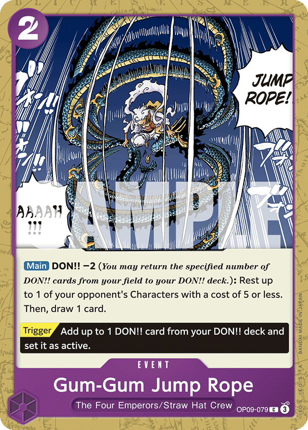Carte Gum Gum Saut à la corde OP09-079 Common — One Piece TCG OP-09 Emperors in the New World (Bandai)
