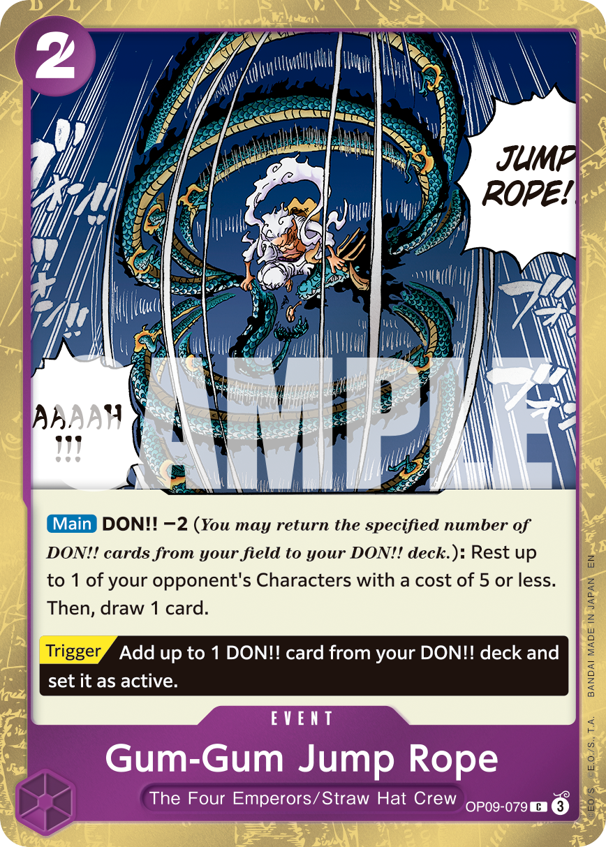 Carte Gum Gum Saut à la corde OP09-079_p1 Common Alt Art — One Piece TCG PRB-02 The Best Vol. 2 (Bandai)