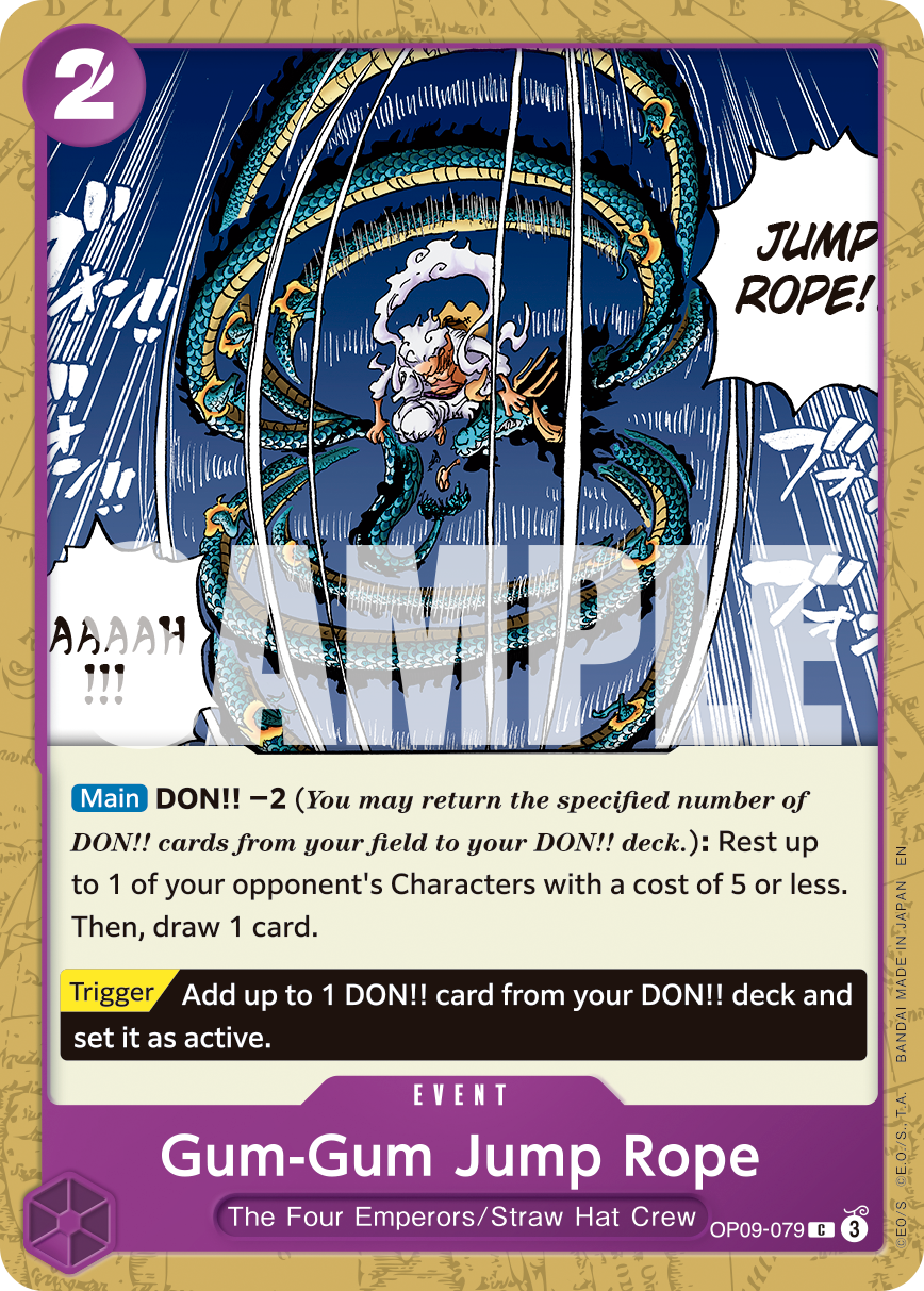 Carte Gum Gum Saut à la corde OP09-079_r1 Common Serial — One Piece TCG PRB-02 The Best Vol. 2 (Bandai)