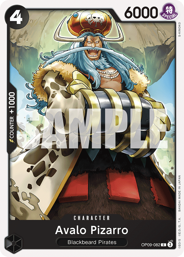 Carte Avalo Pizarro OP09-082 Common — One Piece TCG OP-09 Emperors in the New World (Bandai)