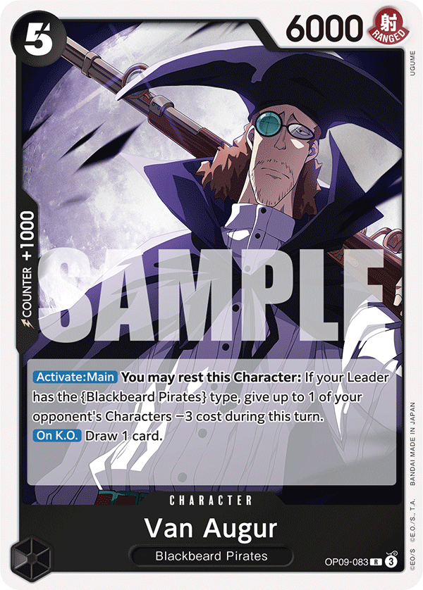 Carte Van Auger OP09-083 Rare — One Piece TCG OP-09 Emperors in the New World (Bandai)