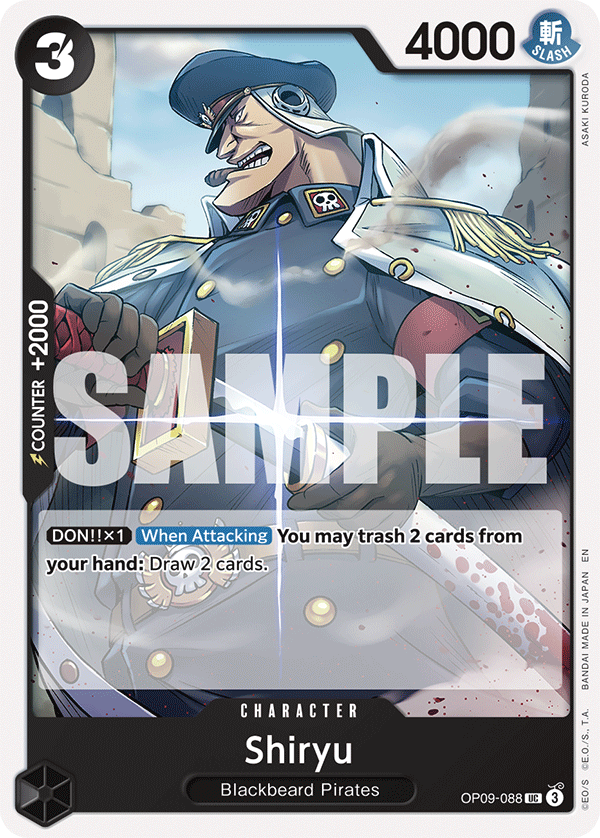 Carte Shiliew OP09-088_r1 Uncommon Serial — One Piece TCG ST-27 Starter Deck: Black Marshall.D.Teach (Bandai)