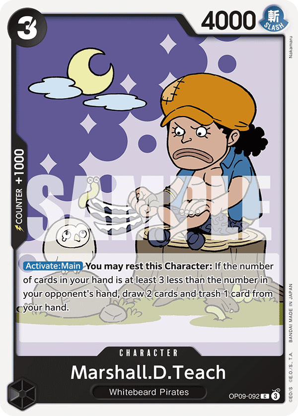 Carte Marshall D. Teach OP09-092 Common — One Piece TCG OP-09 Emperors in the New World (Bandai)