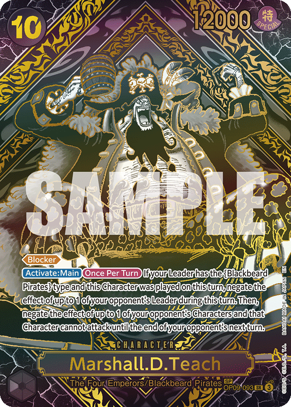 Carte Marshall D. Teach OP09-093_p4 Special Alt Art — One Piece TCG OP-12 Legacy of the Master (Bandai)