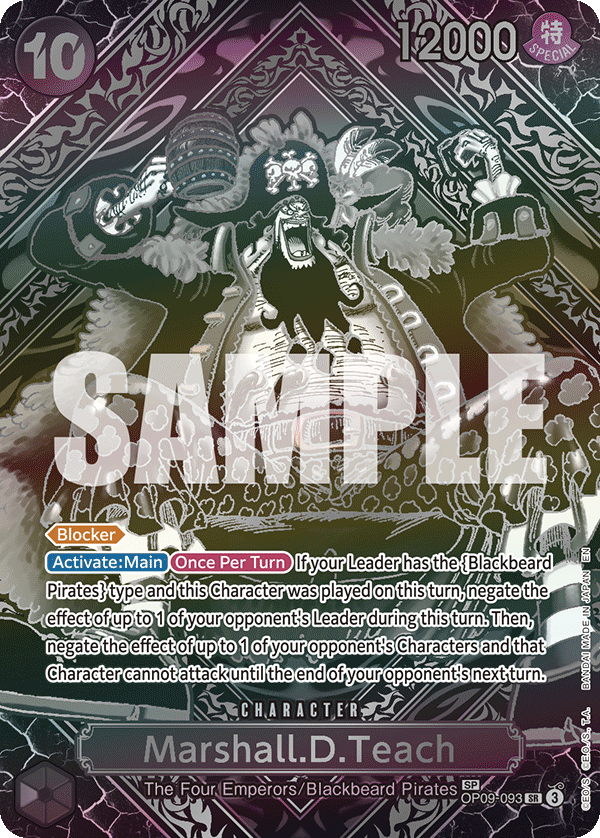 Carte Marshall D. Teach OP09-093_p5 Special Alt Art — One Piece TCG OP-12 Legacy of the Master (Bandai)