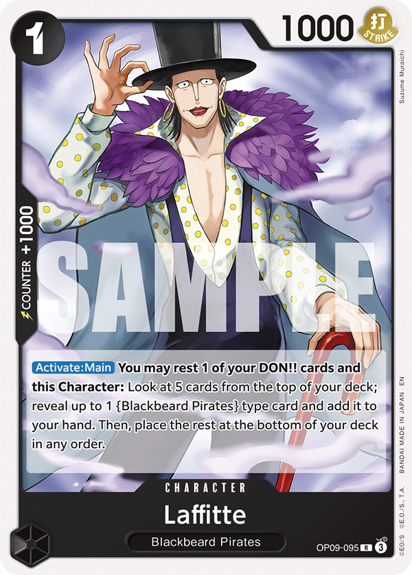Carte Laffitte OP09-095_r1 Rare Serial — One Piece TCG ST-27 Starter Deck: Black Marshall.D.Teach (Bandai)