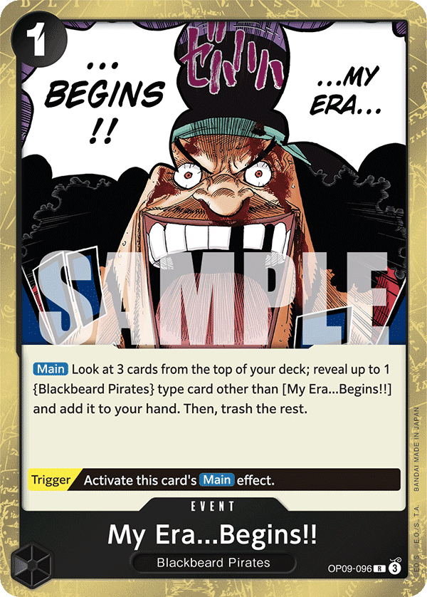 Carte L'avènement de mon règne&nbsp;!! OP09-096 Rare — One Piece TCG OP-09 Emperors in the New World (Bandai)