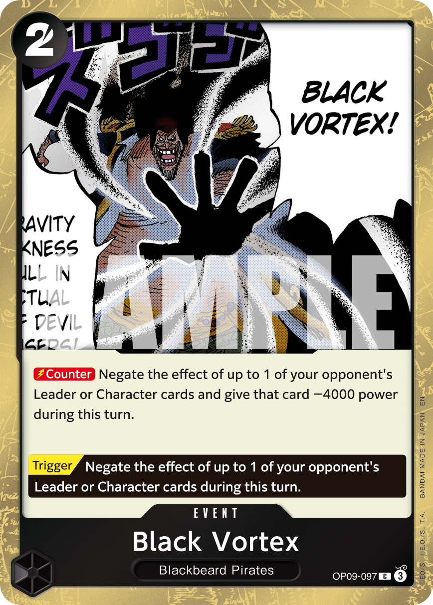 Carte Tourbillon noir OP09-097_p1 Common Alt Art — One Piece TCG PRB-02 The Best Vol. 2 (Bandai)