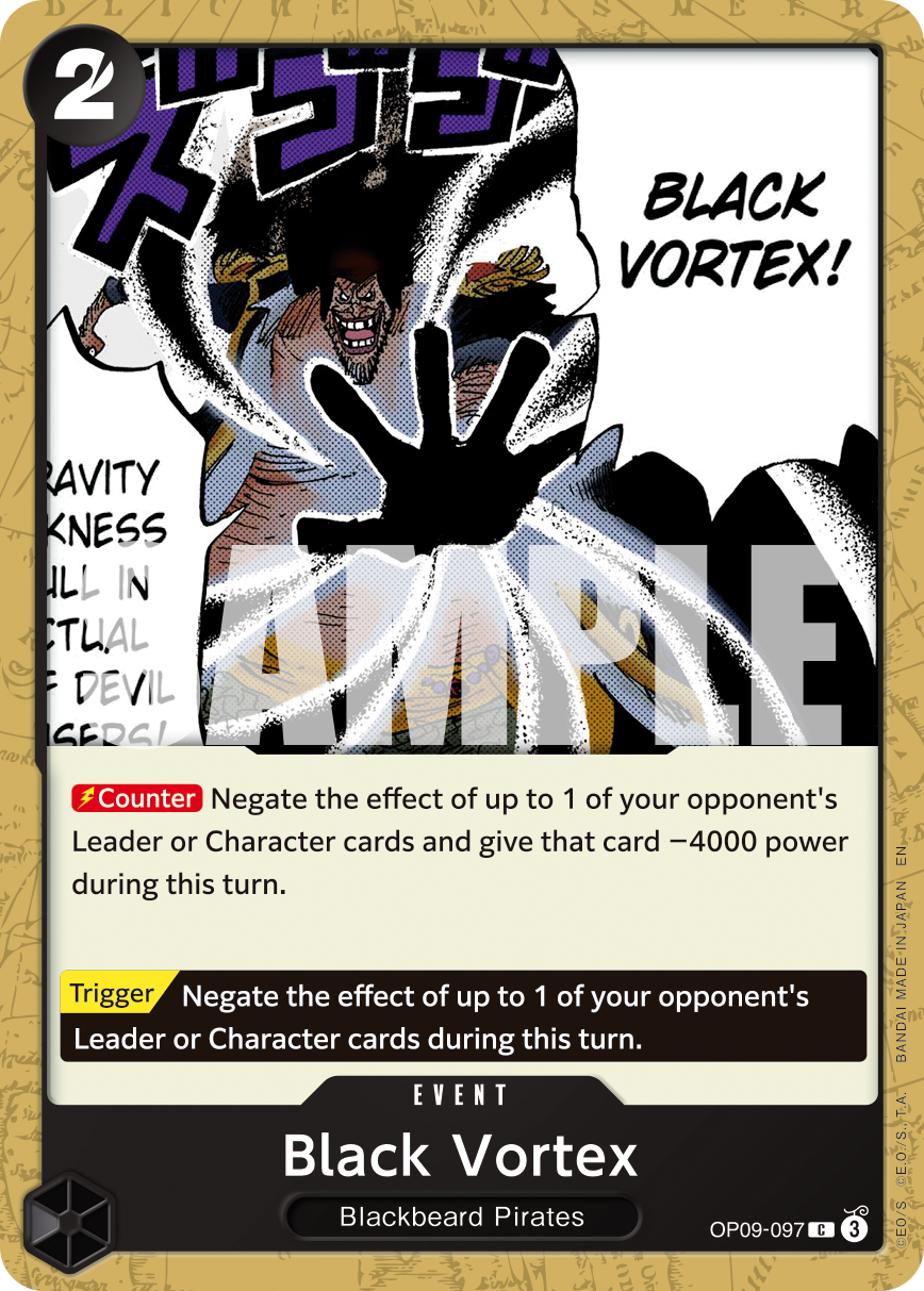 Carte Tourbillon noir OP09-097_r1 Common Serial — One Piece TCG PRB-02 The Best Vol. 2 (Bandai)