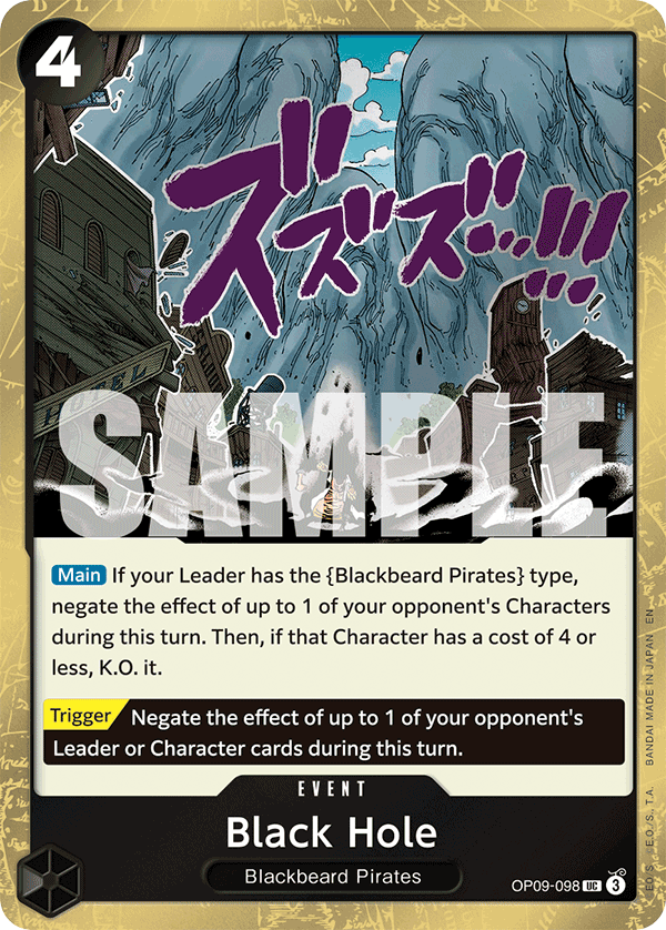 Carte Black Hole OP09-098_p1 Uncommon Alt Art — One Piece TCG PRB-02 The Best Vol. 2 (Bandai)