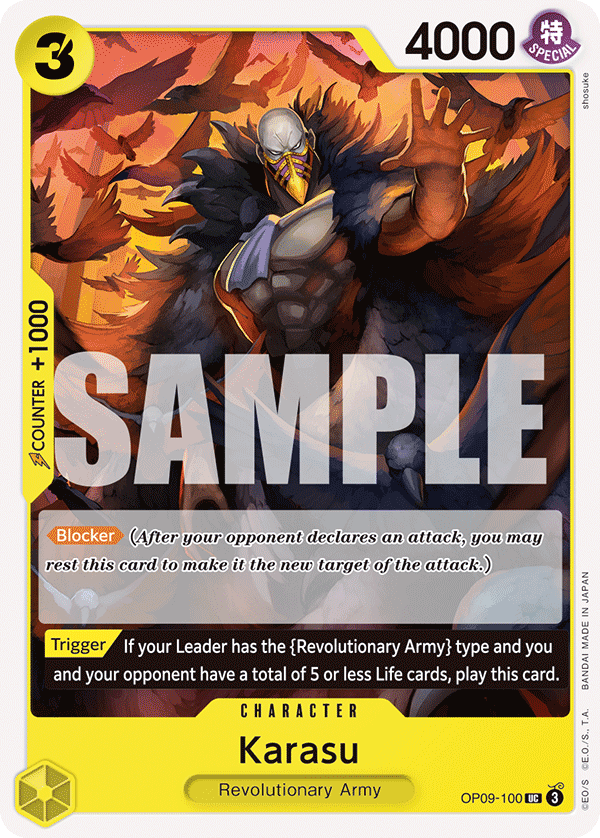 Carte Corbeau OP09-100 Uncommon — One Piece TCG OP-09 (Bandai)