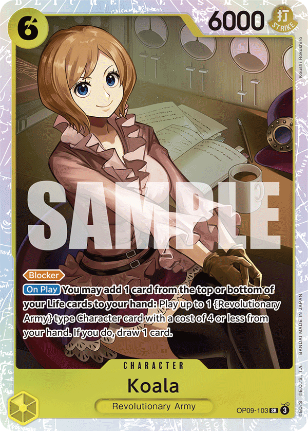 Carte Koala OP09-103 Super Rare — One Piece TCG OP-09 (Bandai)