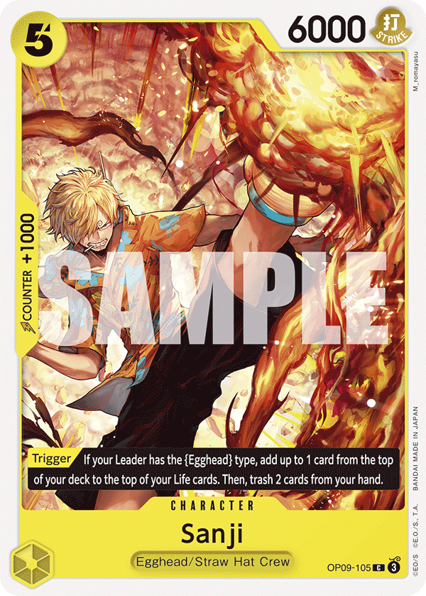 Carte Sanji OP09-105 Common — One Piece TCG OP-09 Emperors in the New World (Bandai)