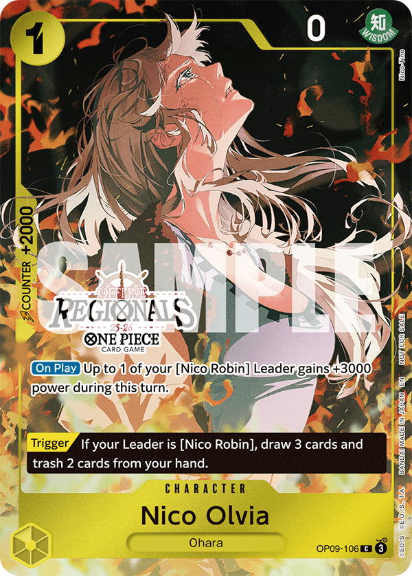 Carte Nico Olvia OP09-106_p1 Common Alt Art — One Piece TCG PROMO-OP-09 Promos: Emperors in the New World (Bandai)