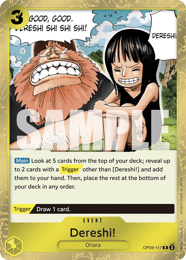 Carte Dereshi OP09-117 Rare — One Piece TCG OP-09 Emperors in the New World (Bandai)