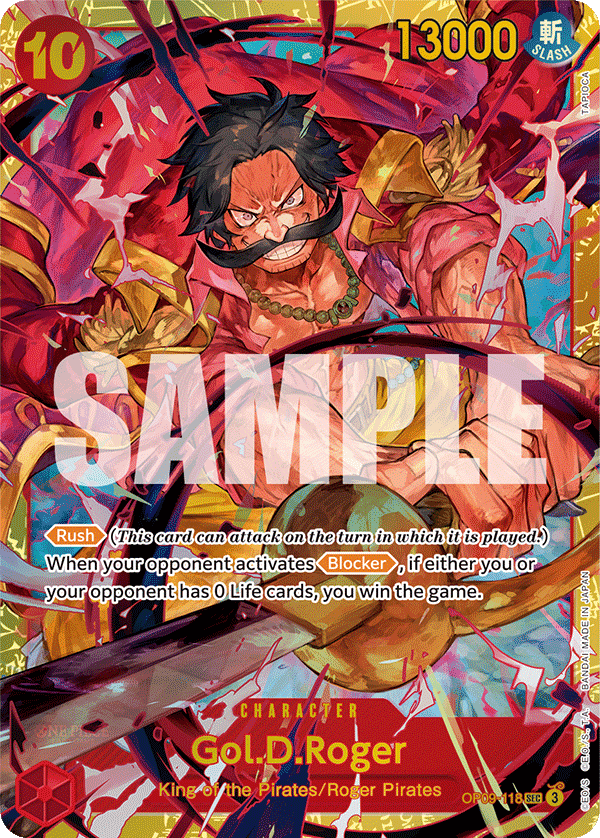 Carte Gol D. Roger OP09-118 Secret Rare — One Piece TCG OP-09 Emperors in the New World (Bandai)
