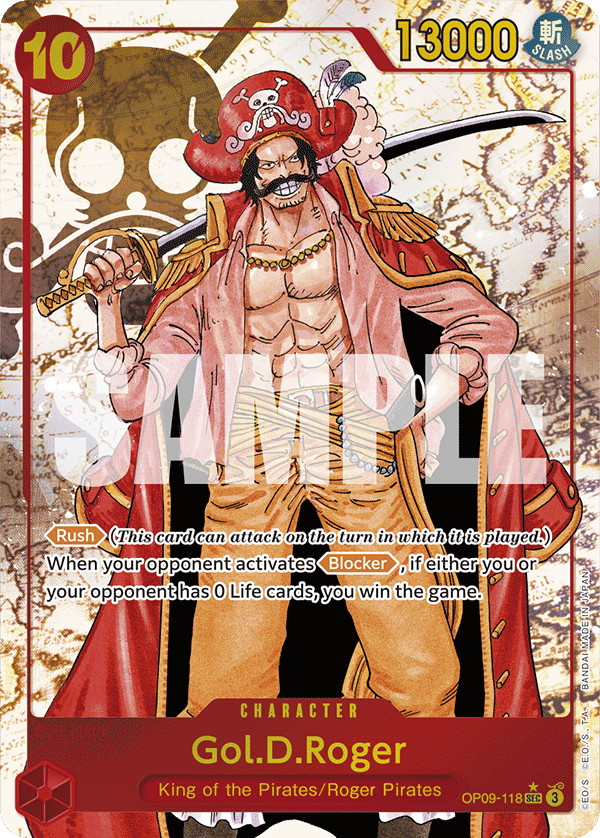 Carte Gol D. Roger OP09-118_p1 Secret Rare Alt Art — One Piece TCG OP-09 Emperors in the New World (Bandai)
