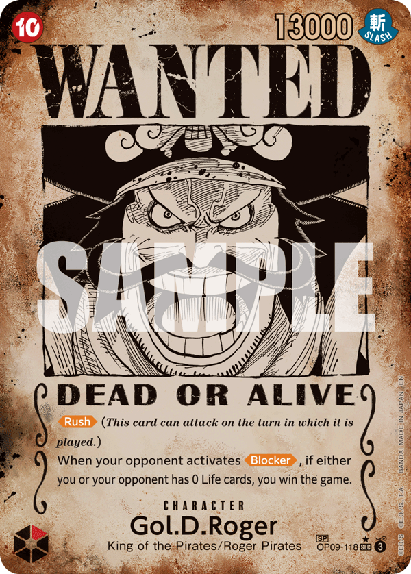 Carte Gol D. Roger OP09-118_p3 Special — One Piece TCG OP-13 (Bandai)