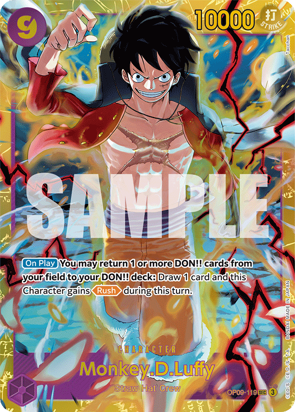 Carte Monkey D. Luffy OP09-119 Secret Rare — One Piece TCG OP-09 Emperors in the New World (Bandai)