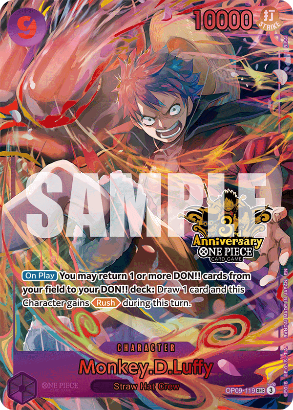 Carte Monkey.D.Luffy OP09-119_p4 Secret Rare Alt Art — One Piece TCG OTHER One Piece Products (Bandai)