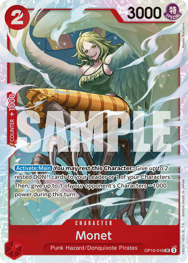 Carte Monet OP10-016 Super Rare — One Piece TCG OP-10 Royal Blood (Bandai)