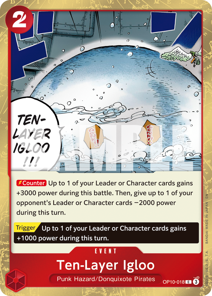 Carte Ten-Layer Igloo OP10-018_p2 Common Alt Art — One Piece TCG PRB-02 The Best Vol. 2 (Bandai)