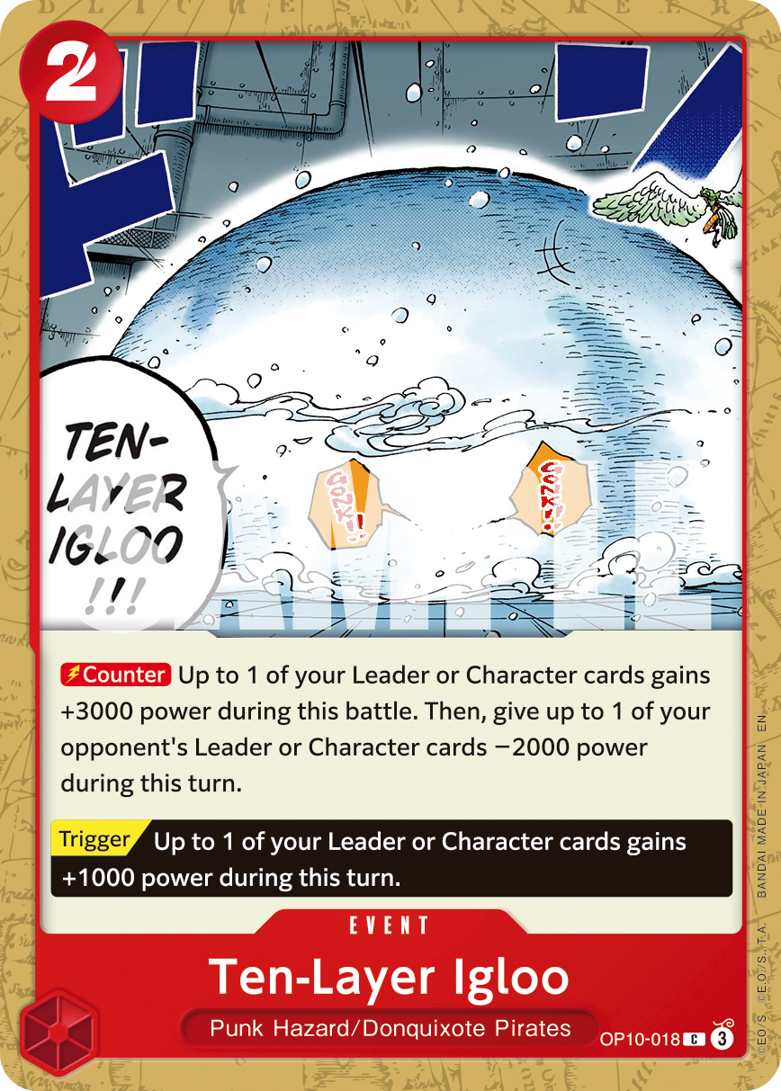 Carte Igloo renforcé OP10-018_r1 Common Serial — One Piece TCG PRB-02 The Best Vol. 2 (Bandai)
